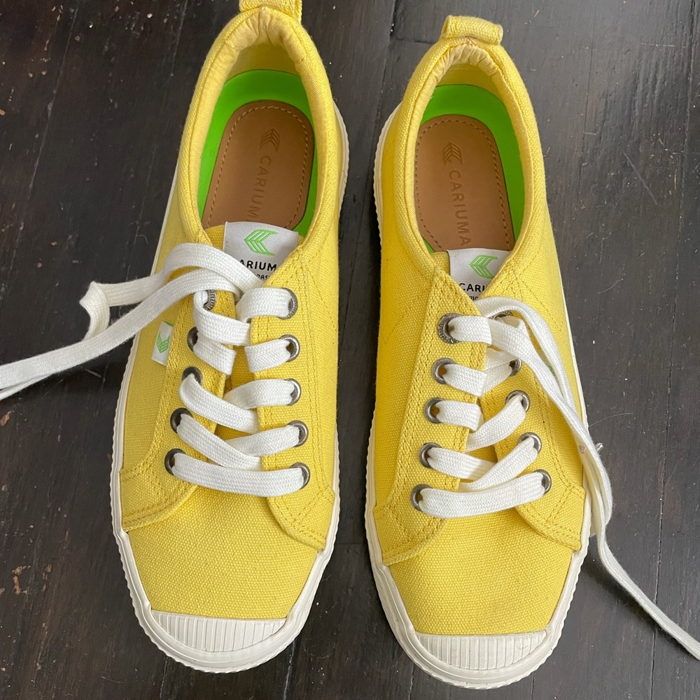 Cariuma Yellow Canvas Sneakers - Picture 2 of 4
